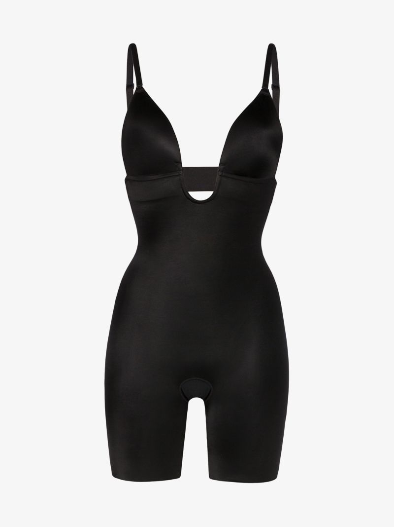 Black Suit Your Fancy Mid-thigh Bodysuit