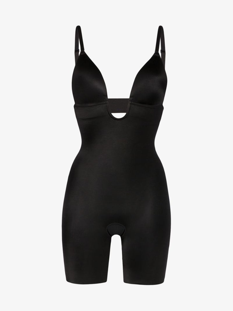 Black Suit Your Fancy Mid-thigh Bodysuit