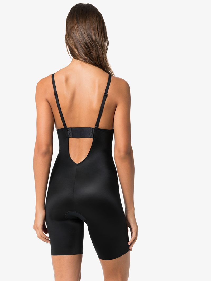 Black Suit Your Fancy Mid-thigh Bodysuit