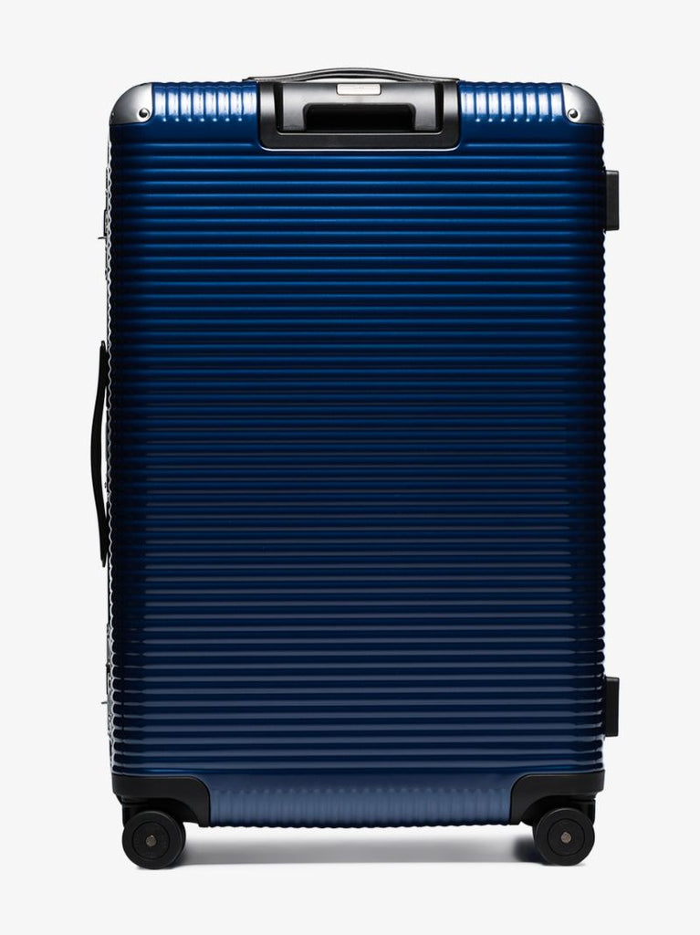 Blue Bank Light Trunk on Wheels Suitcase