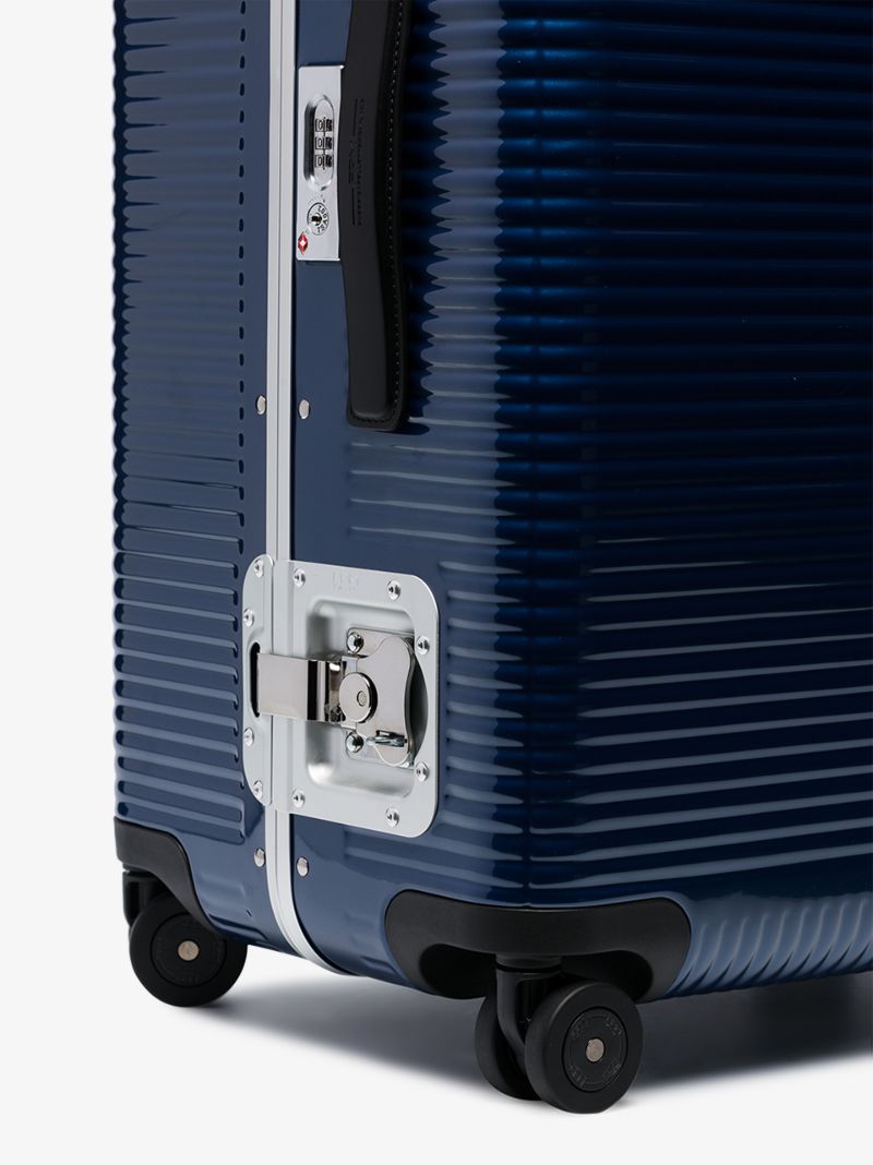 Blue Bank Light Trunk on Wheels Suitcase
