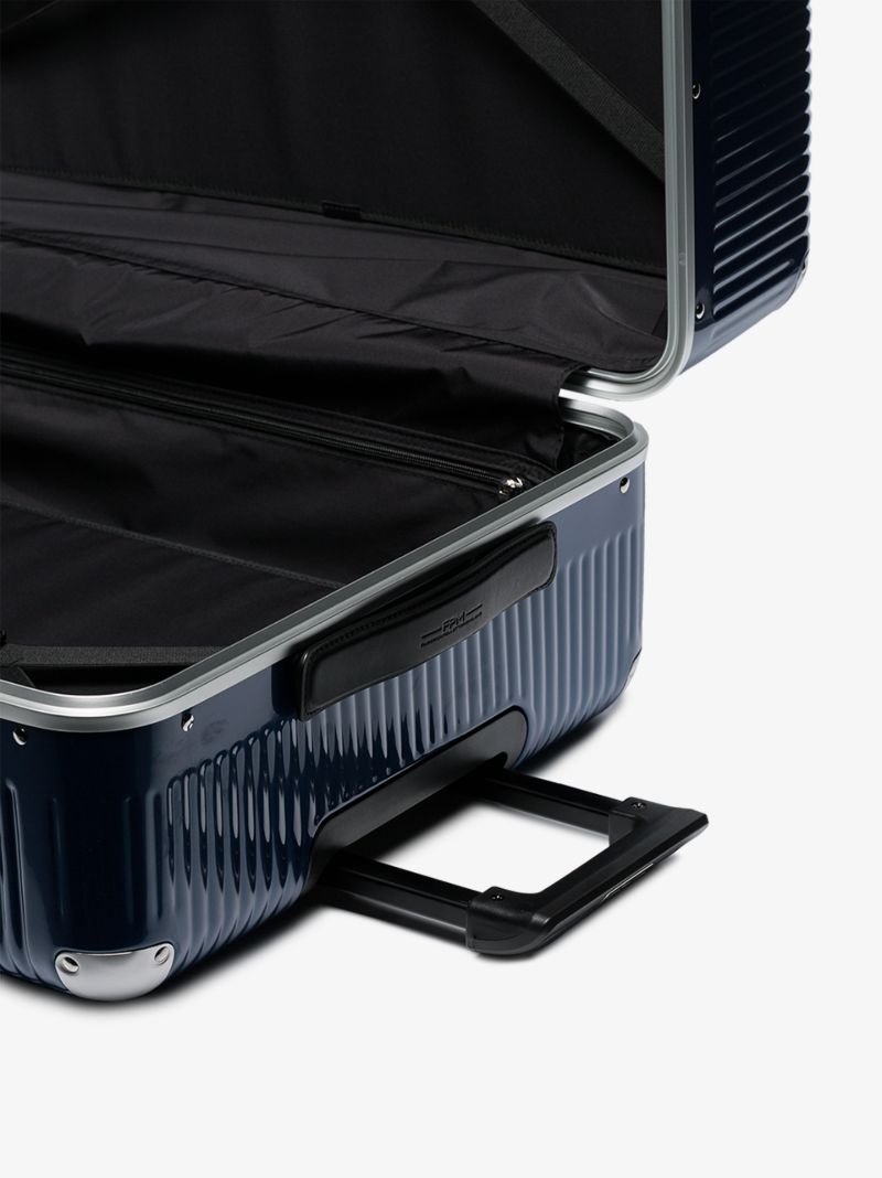 Blue Bank Light Trunk on Wheels Suitcase
