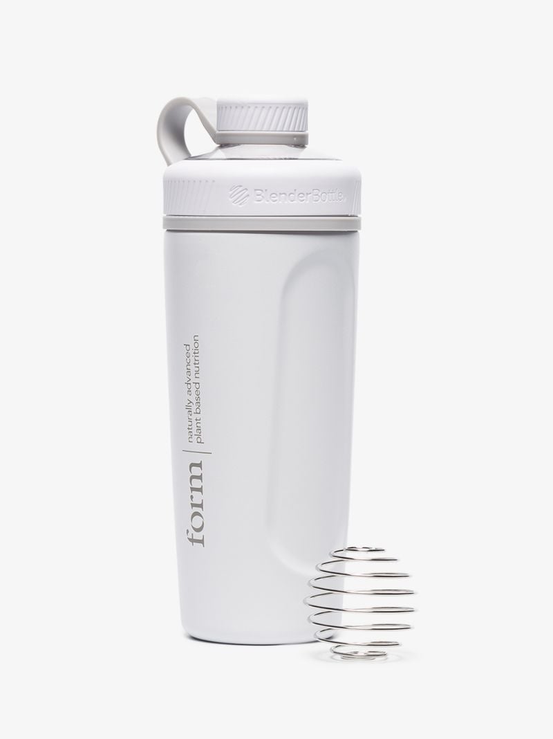 White Form Insulated Stainless Steel Shaker