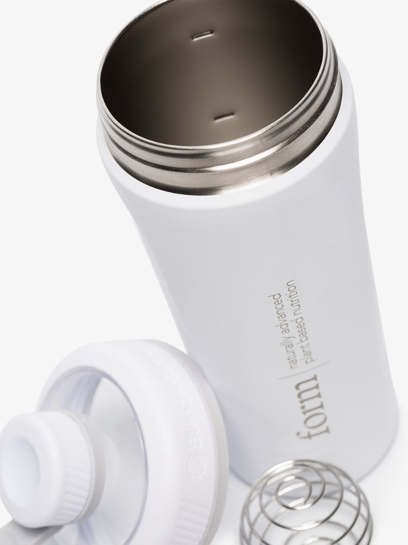 White Form Insulated Stainless Steel Shaker