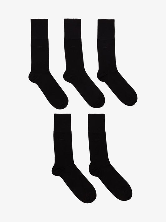 Black Logo Wool Socks Set