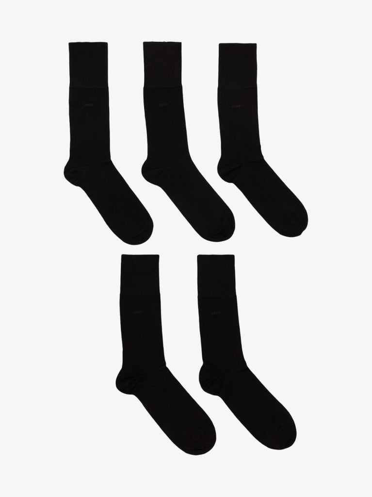 Black Logo Wool Socks Set