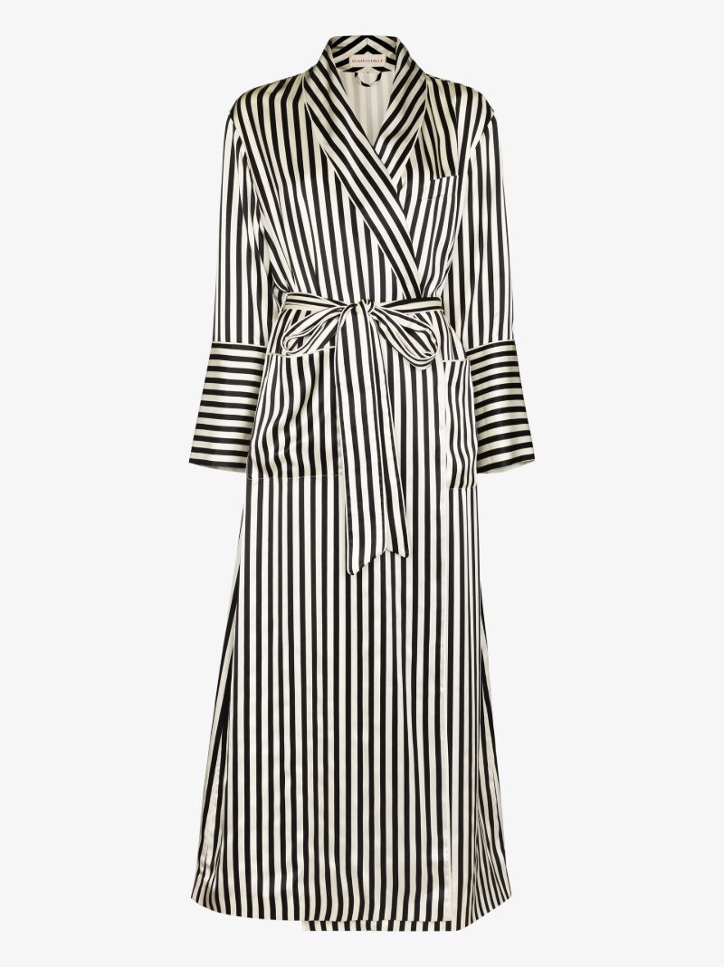 Capability Nika Striped Silk Robe