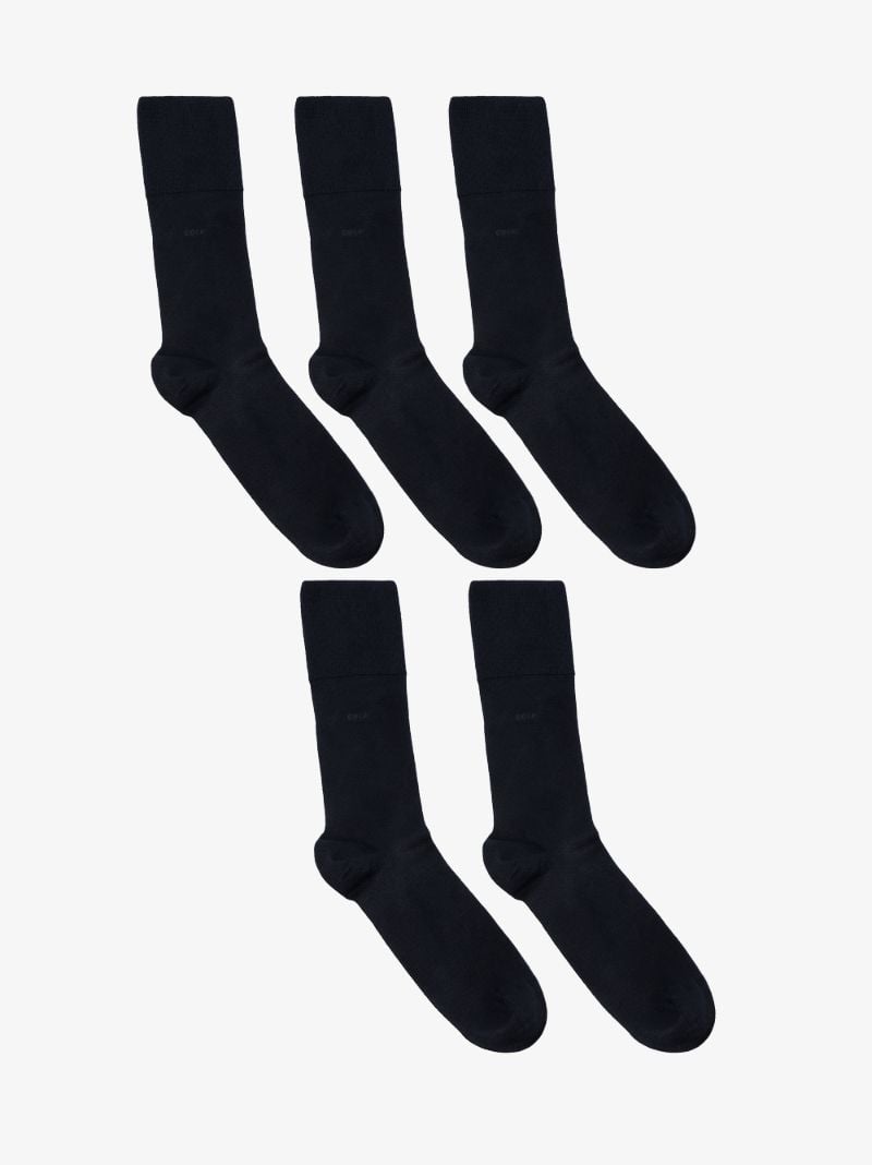 Navy Blue Logo Wool Socks Set
