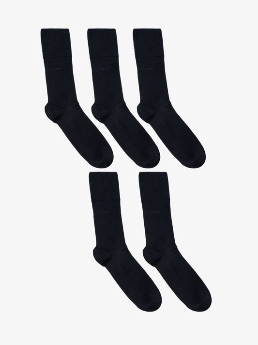 Navy Blue Logo Wool Socks Set