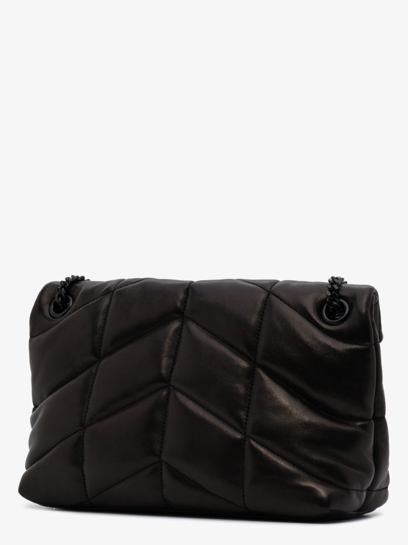 Black Loulou Puffer Leather Shoulder Bag