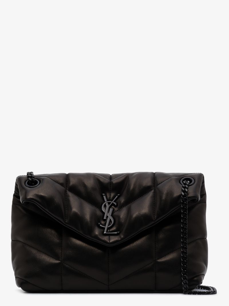 Black Loulou Puffer Leather Shoulder Bag