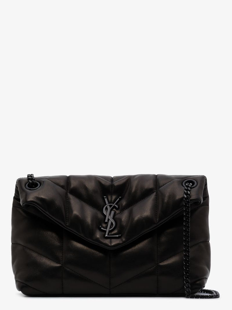 Black Loulou Puffer Leather Shoulder Bag