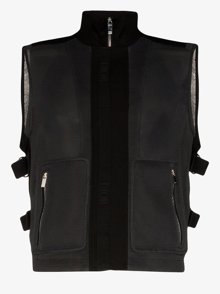 Mesh Panel Vest Jacket