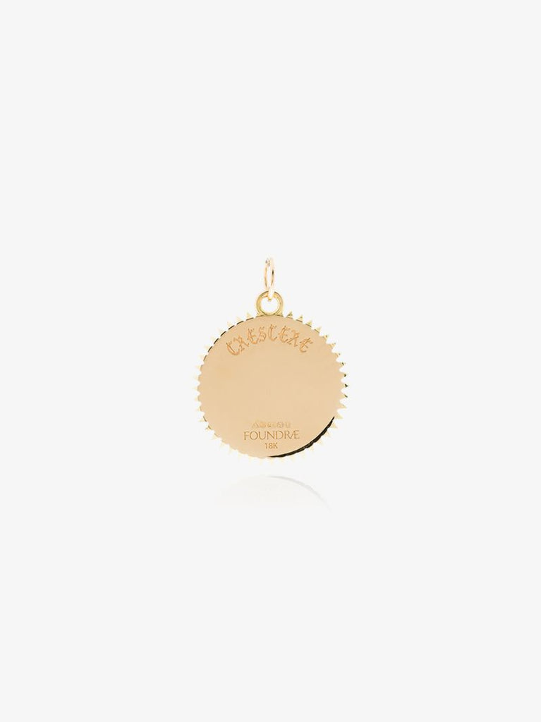 18k Yellow Gold Moon Star Diamond Charm