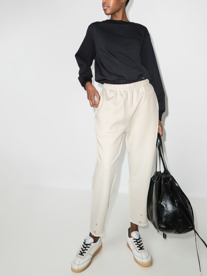 Snap Front Cotton Sweatpants