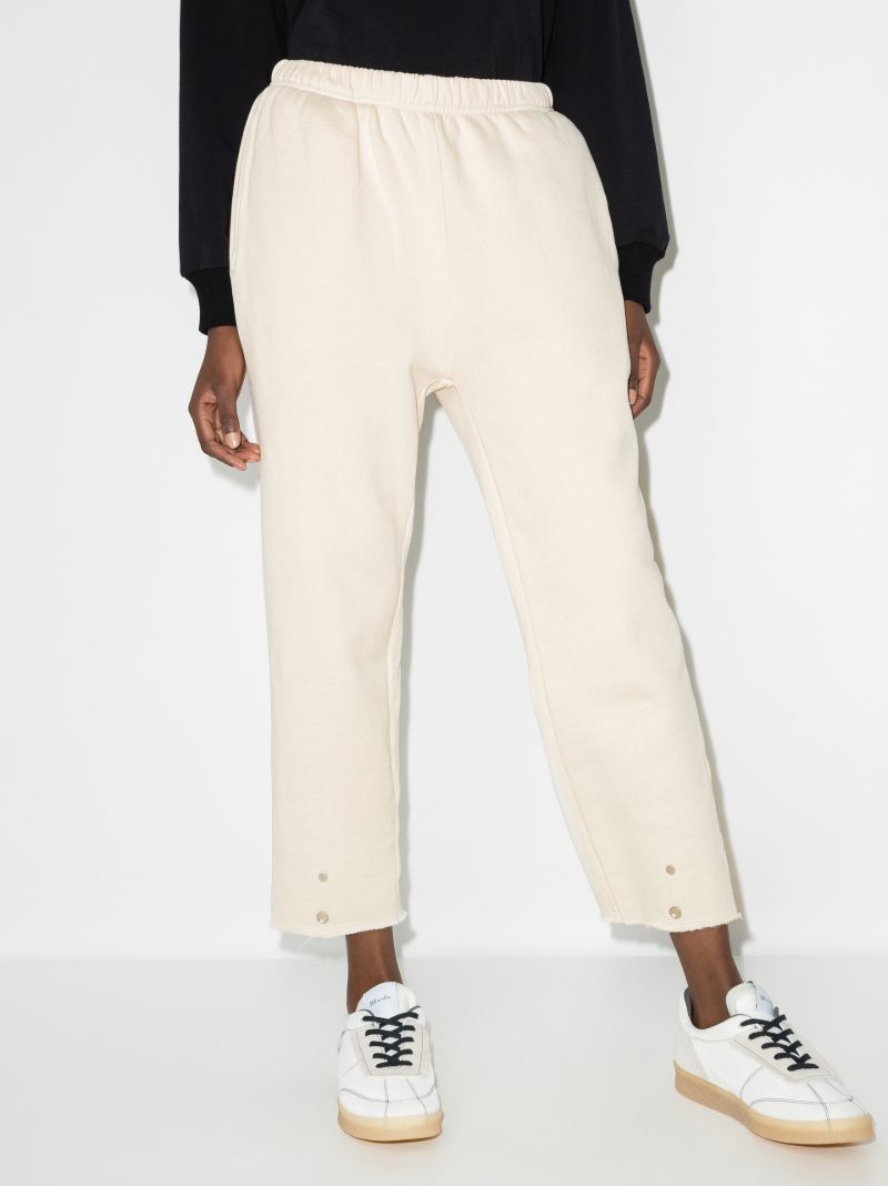 Snap Front Cotton Sweatpants