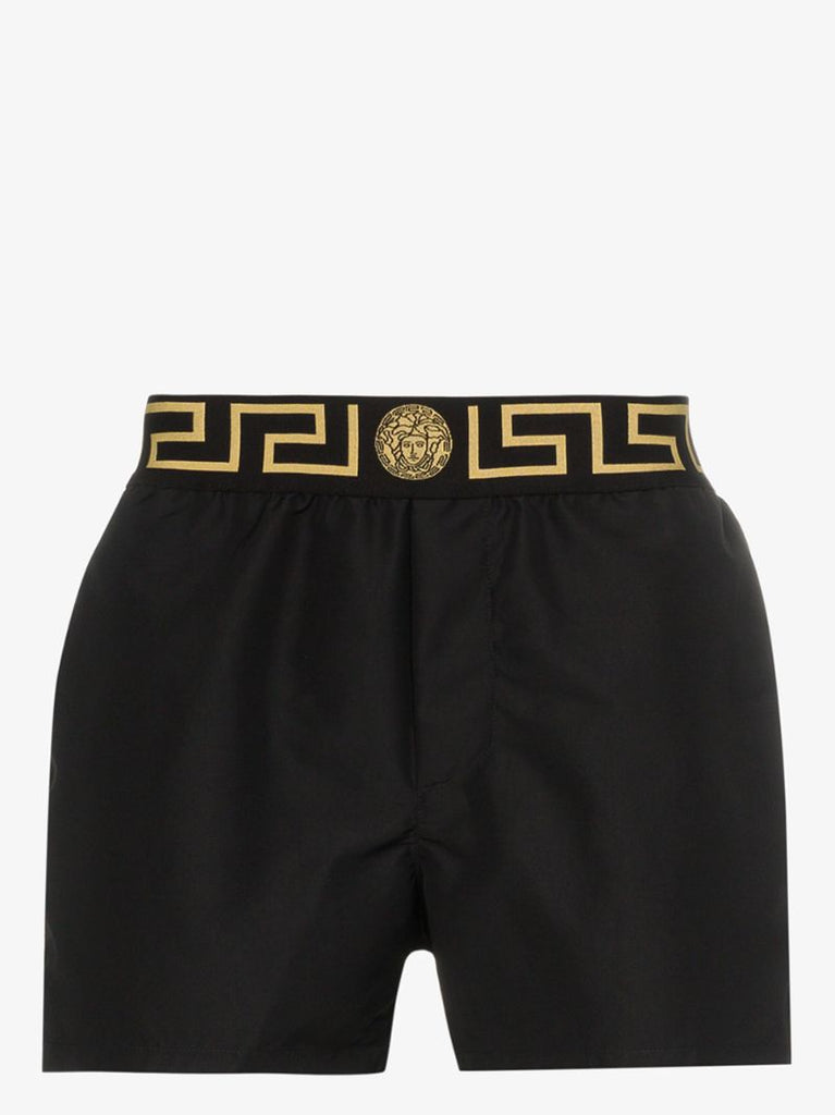 Medusa Logo Greca Border Swim Shorts