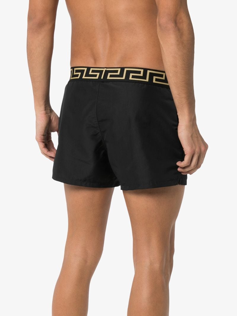 Medusa Logo Greca Border Swim Shorts