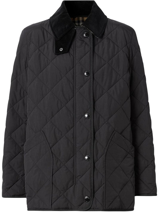 Black Quilted Barn Jacket