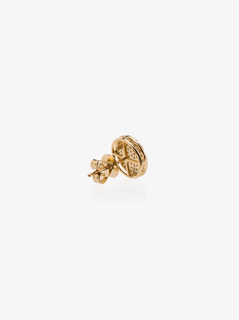 18k Yellow Gold Diamond Stud Earrings