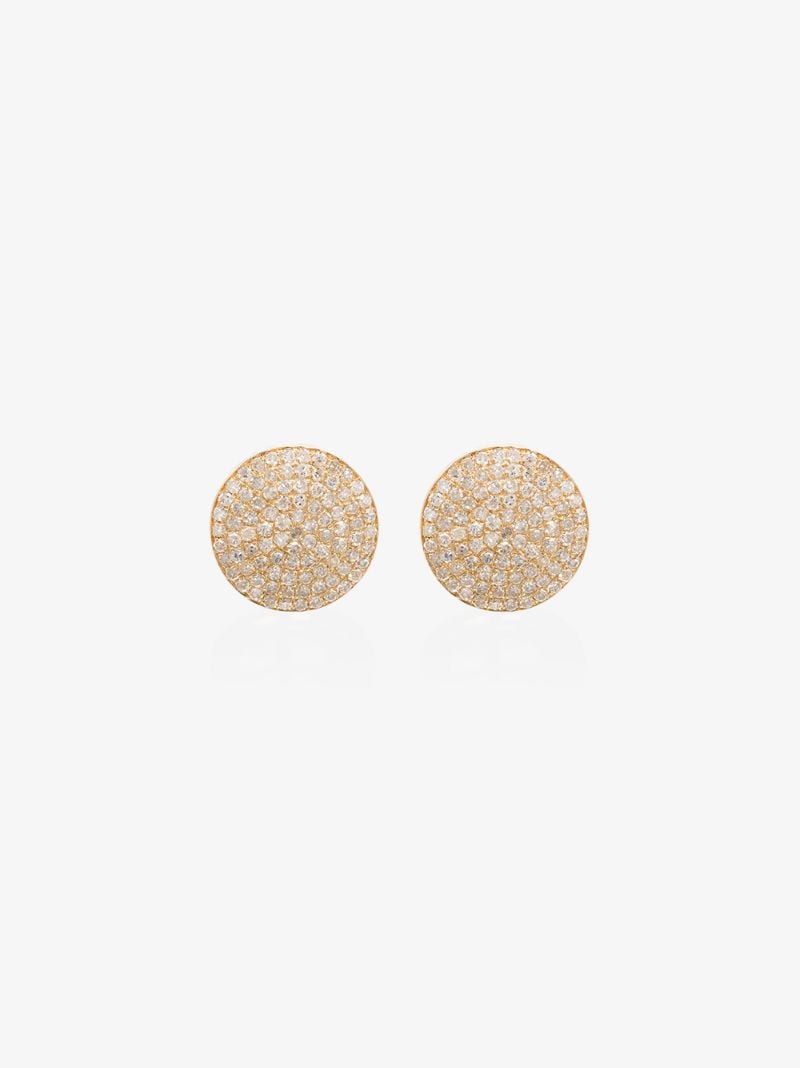 18k Yellow Gold Diamond Stud Earrings