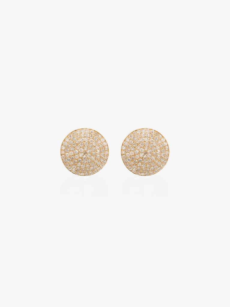 18k Yellow Gold Diamond Stud Earrings