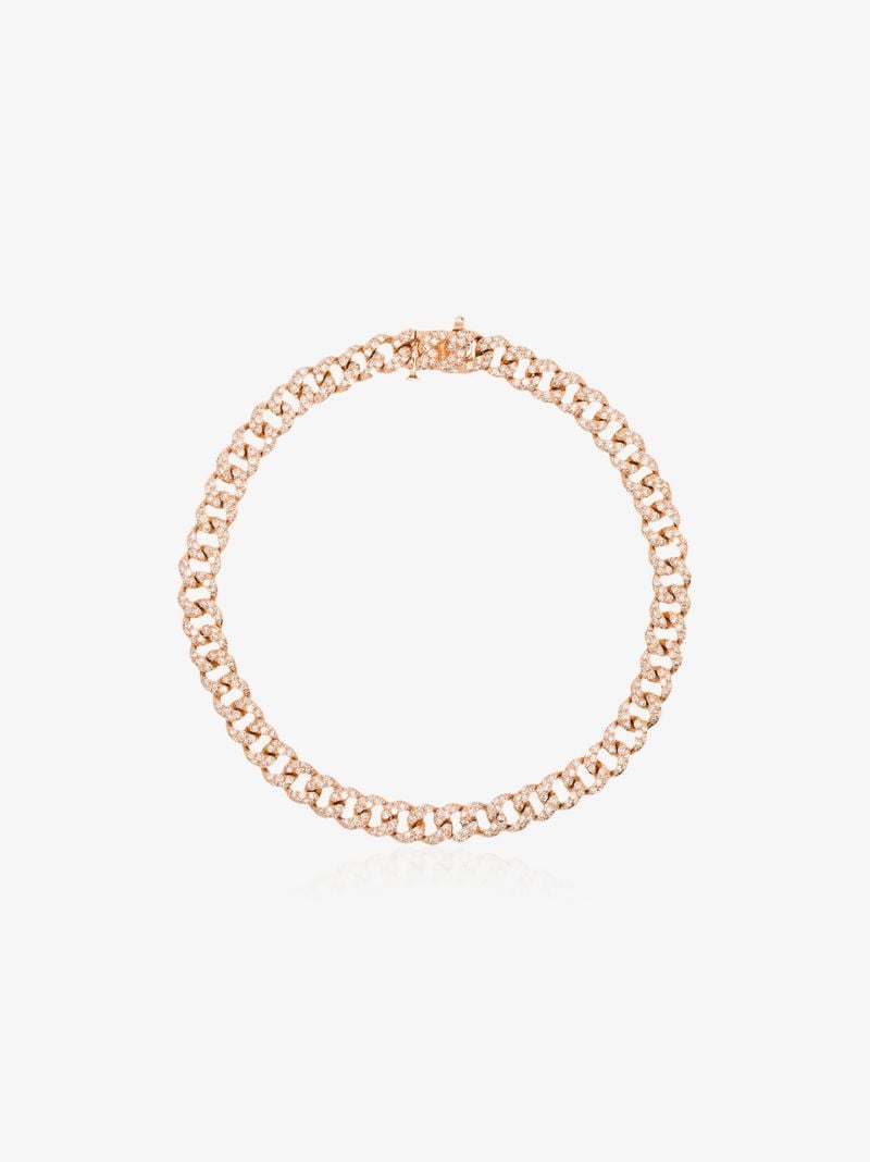 18k Rose Gold 7 Inch Diamond Bracelet