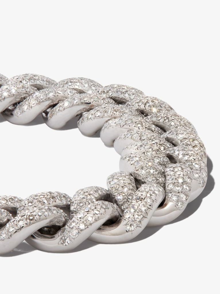 18k White Gold 8 Inch PavÃ_x0083_Â© Diamond Bracelet