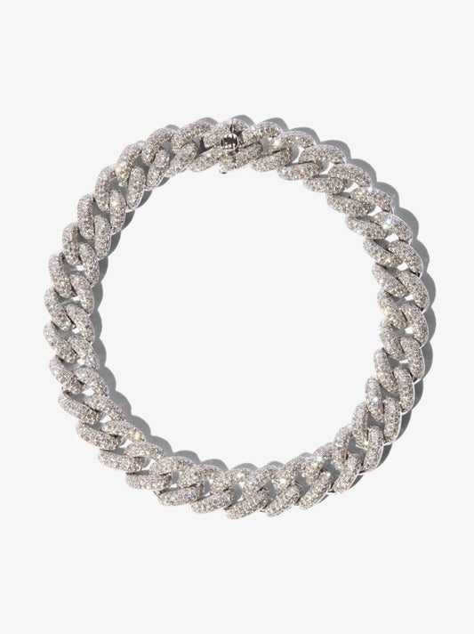 18k White Gold 8 Inch PavÃ_x0083_Â© Diamond Bracelet