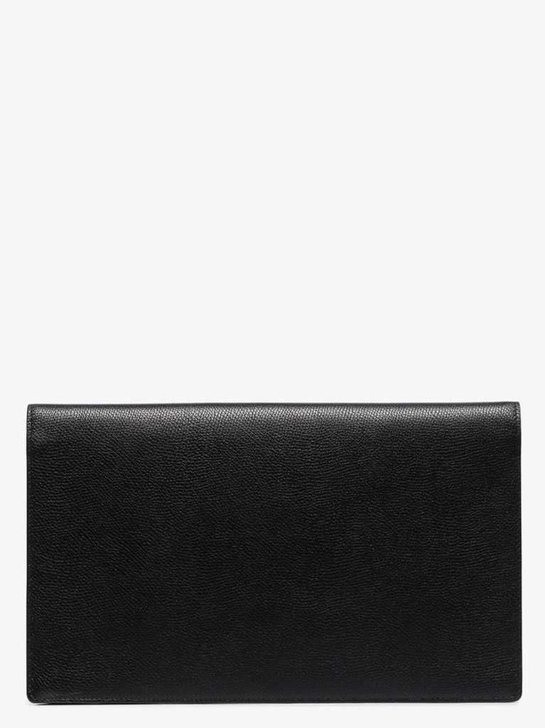 Black Garavani Vlogo Large Envelope Clutch Bag
