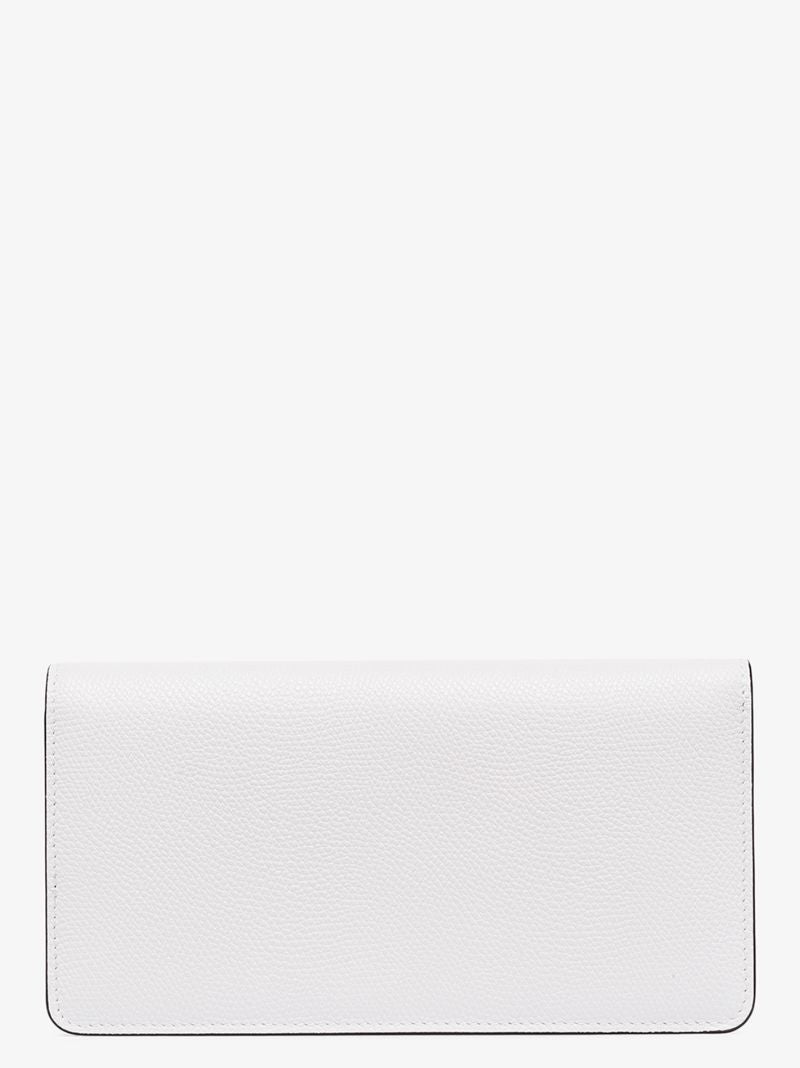 White Garavani Vsling Logo Leather Clutch Bag