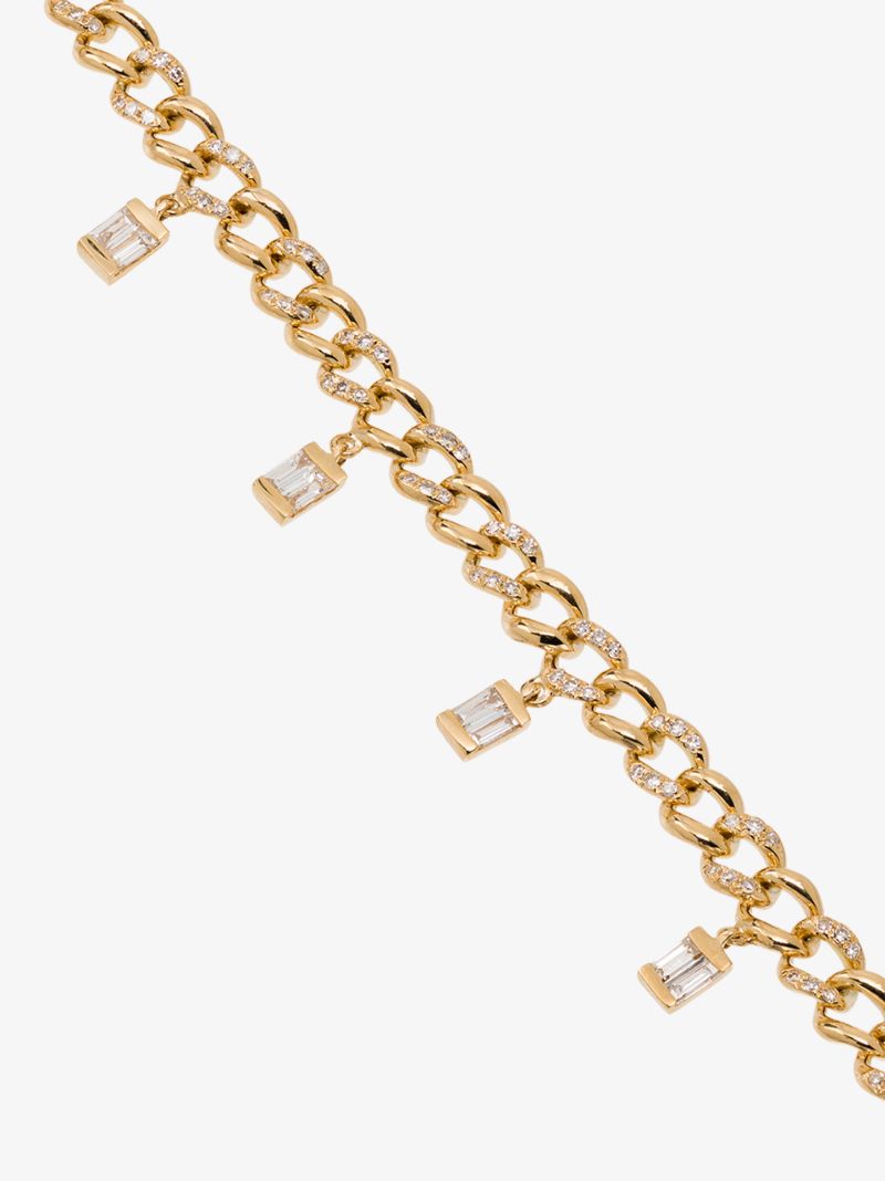 18k Yellow Gold Diamond Link Choker