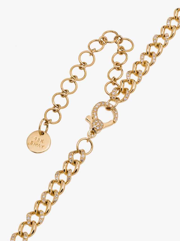 18k Yellow Gold Diamond Link Choker