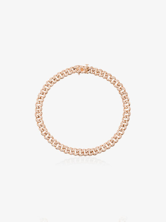 18k Rose Gold PavÃ_x0083_Â© Diamond Link Bracelet