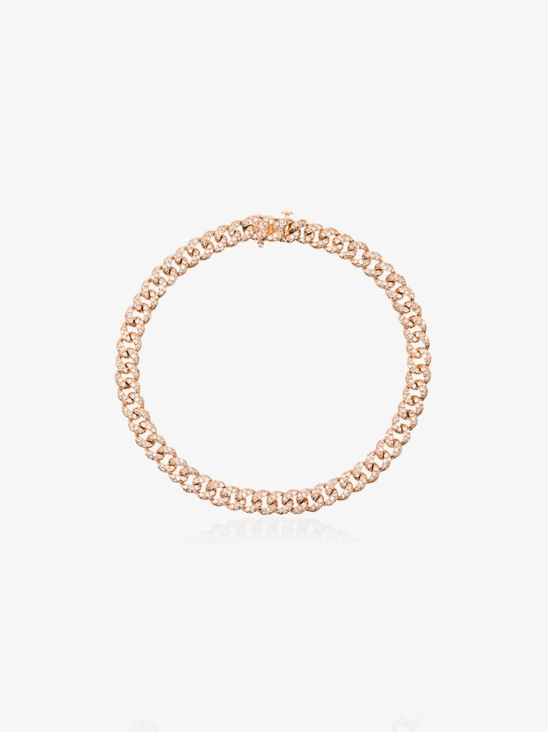 18k Rose Gold PavÃ_x0083_Â© Diamond Link Bracelet