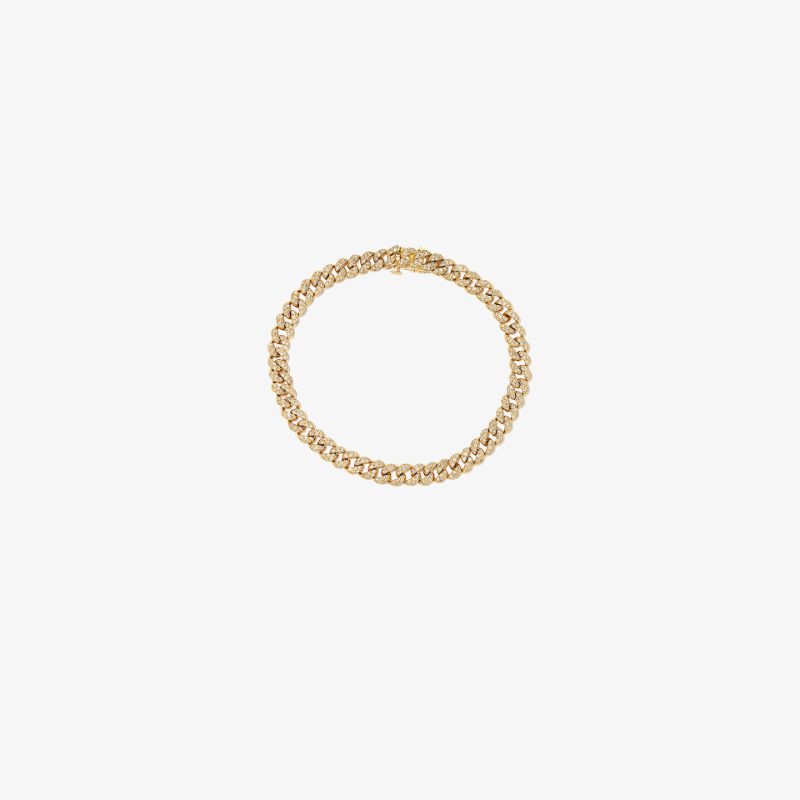 18k Yellow Gold PavÃ_x0083_Â© Diamond Link Bracelet