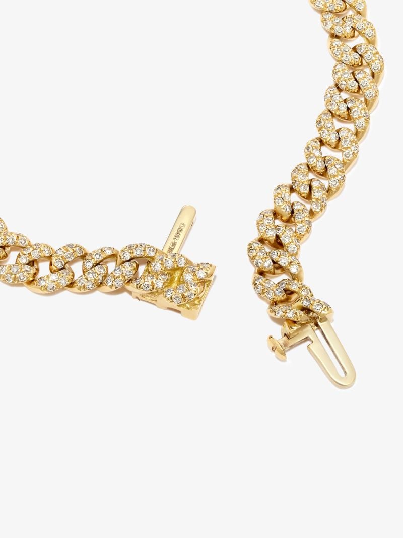 18k Yellow Gold PavÃ_x0083_Â© Diamond Link Bracelet