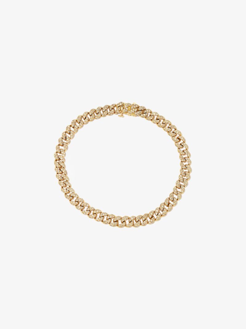 18k Yellow Gold PavÃ_x0083_Â© Diamond Link Bracelet