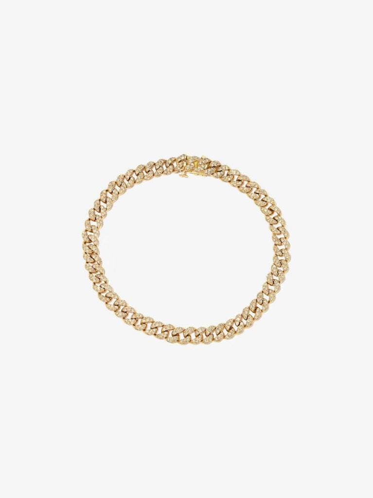 18k Yellow Gold PavÃ_x0083_Â© Diamond Link Bracelet