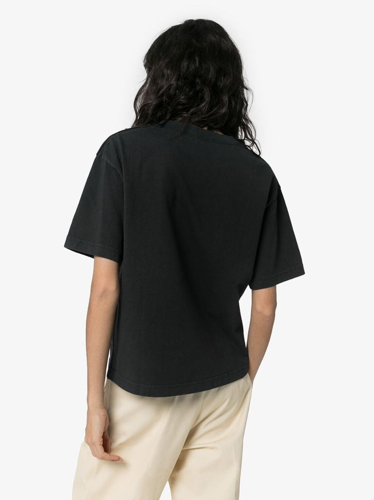 Black Logo Print Cotton T-shirt