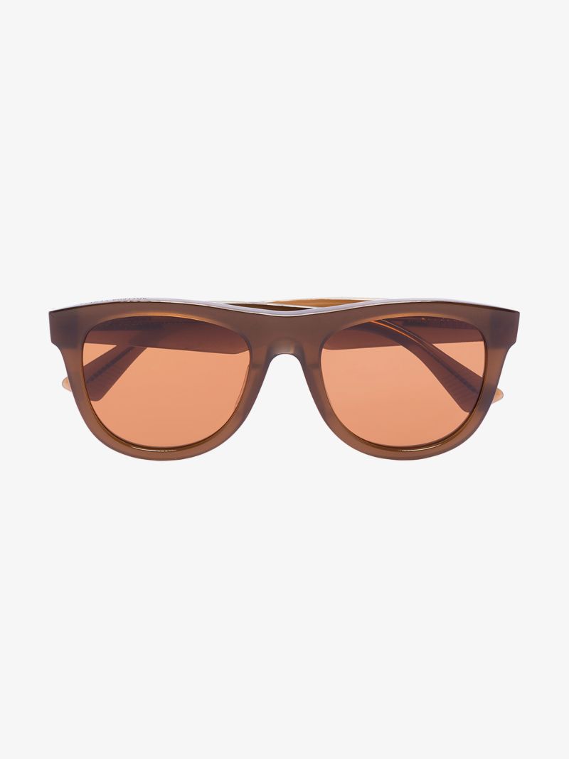 Brown Square Frame Sunglasses