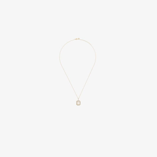 14k Yellow Gold P Initial Diamond Necklace