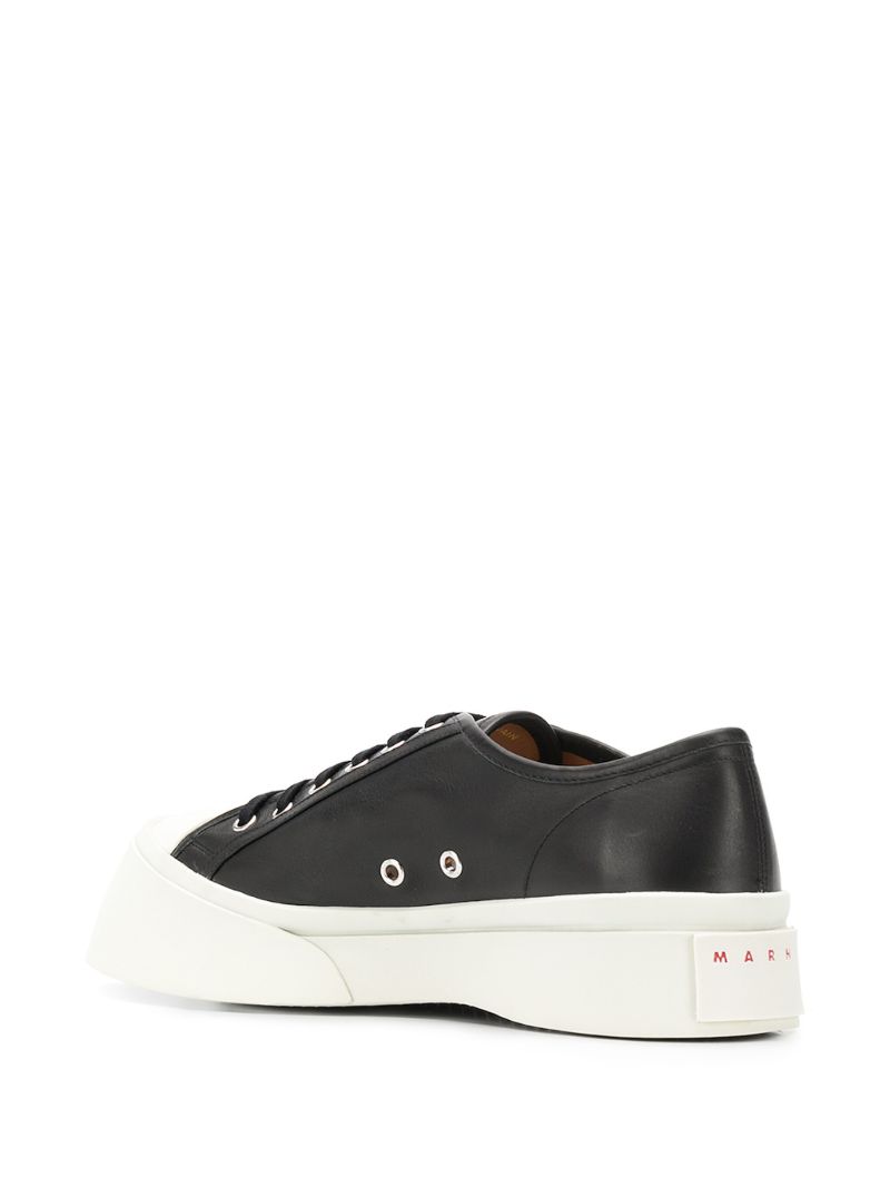 Black Pablo Leather Platform Sneakers