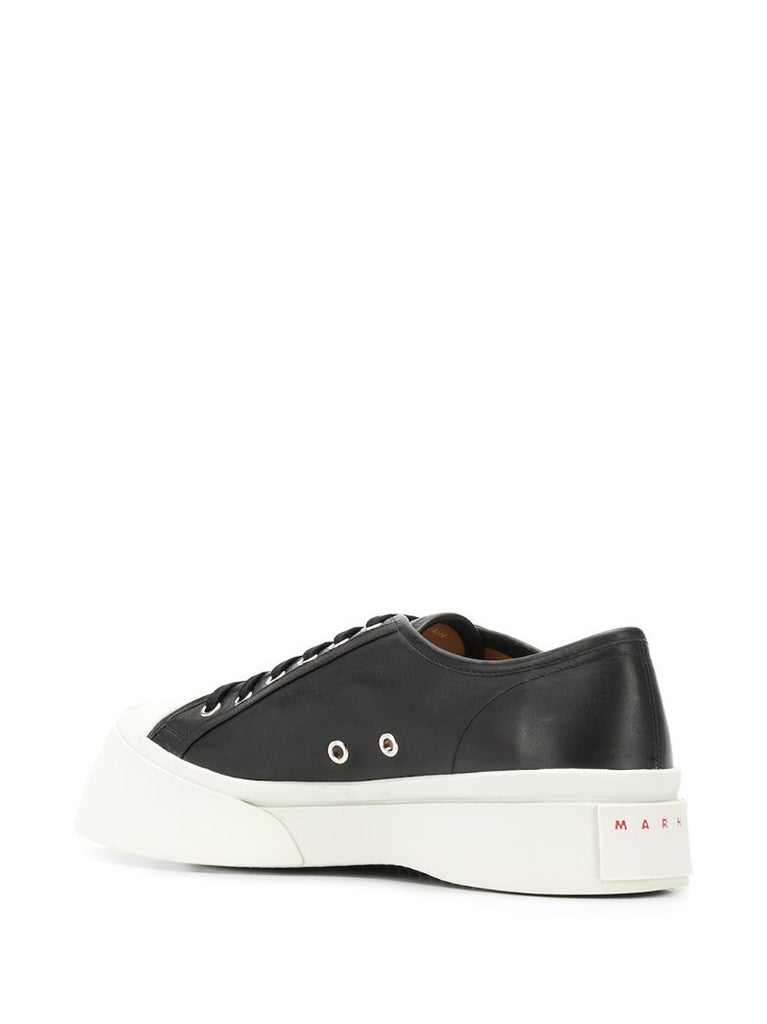 Black Pablo Leather Platform Sneakers