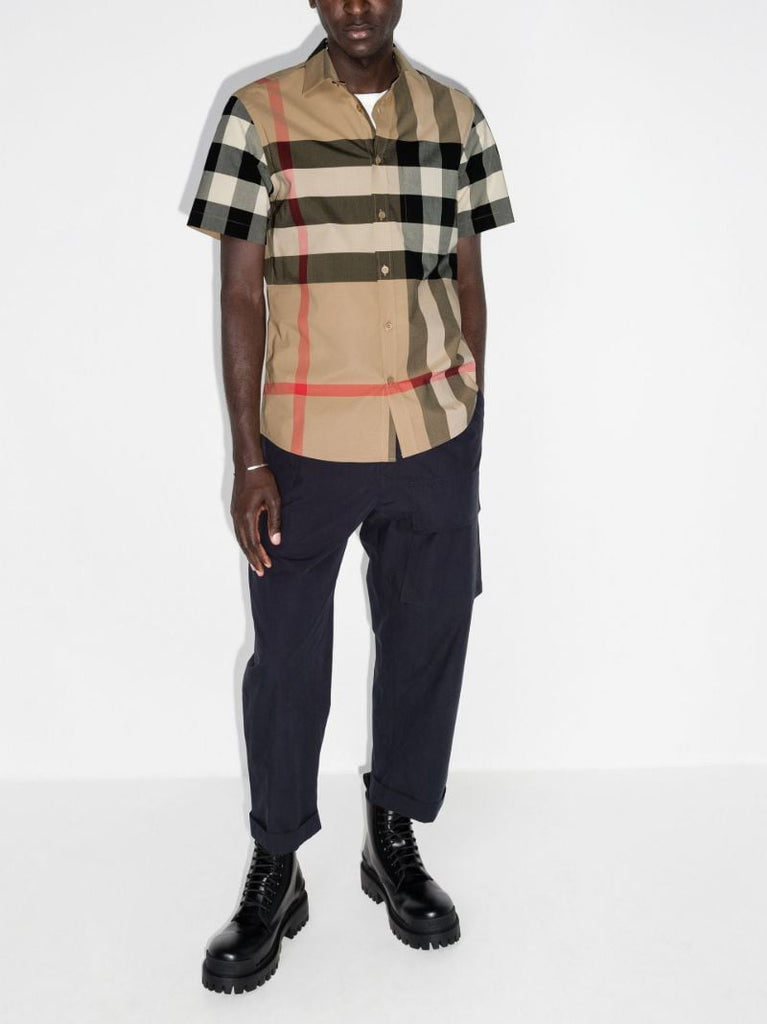 Brown House Check Short-sleeve Shirt