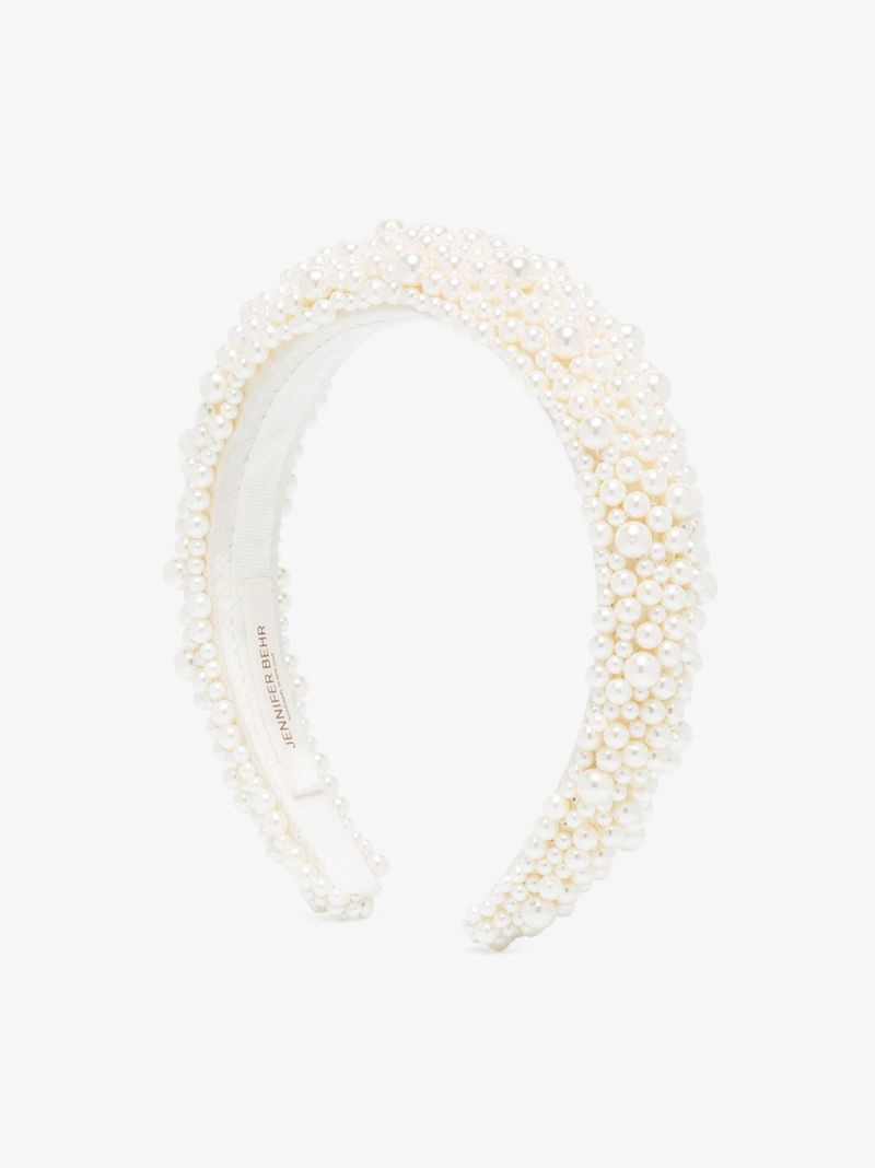 White Bailey Pearl Embellished Headband