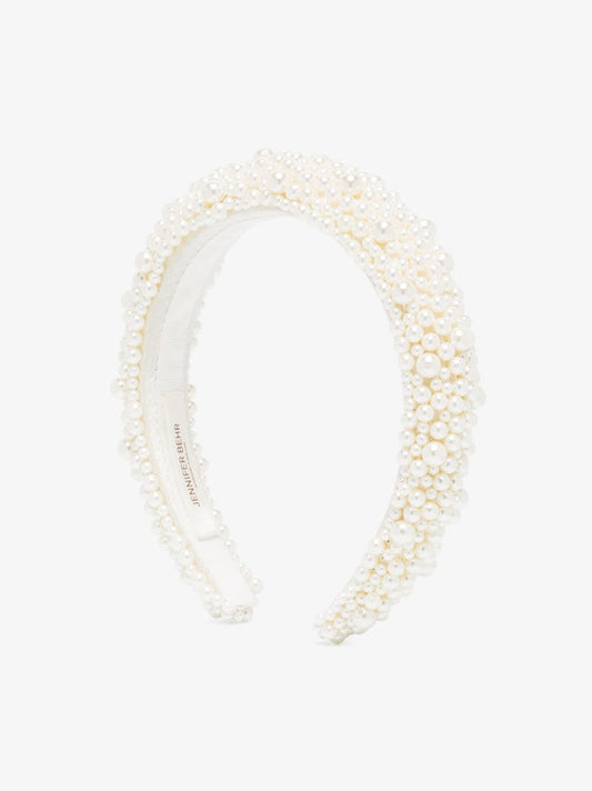 White Bailey Pearl Embellished Headband