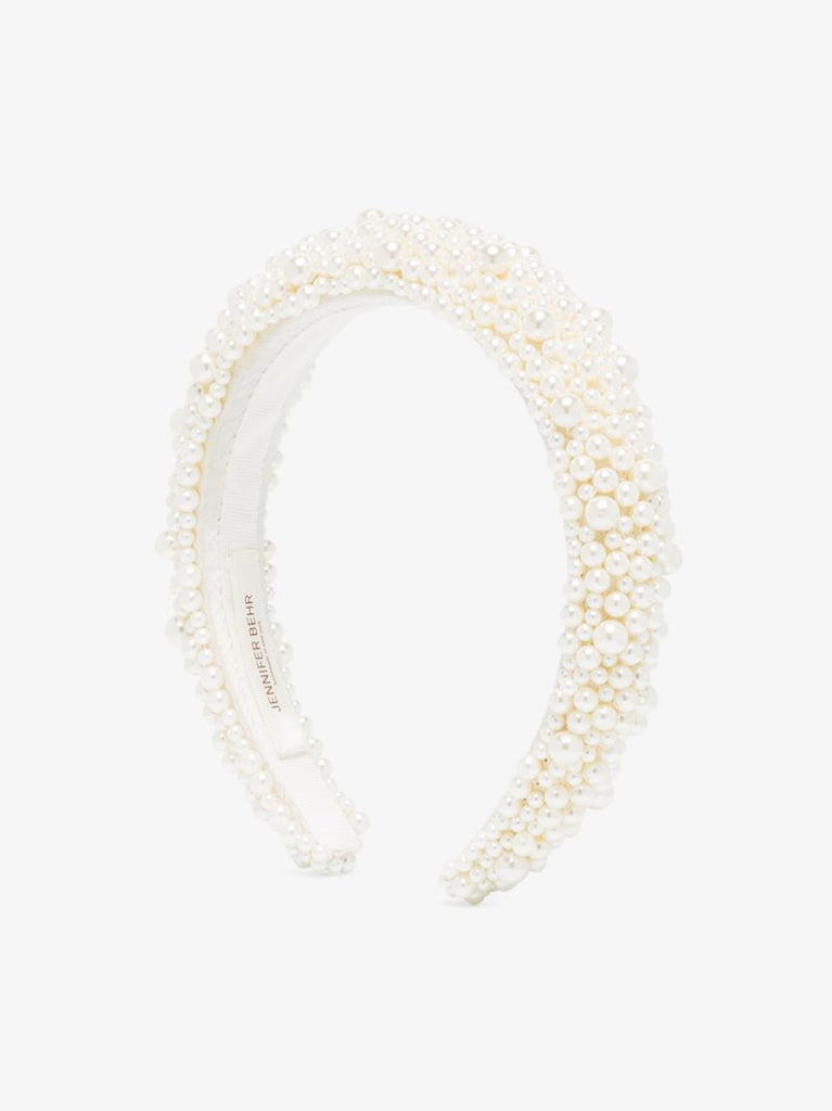 White Bailey Pearl Embellished Headband