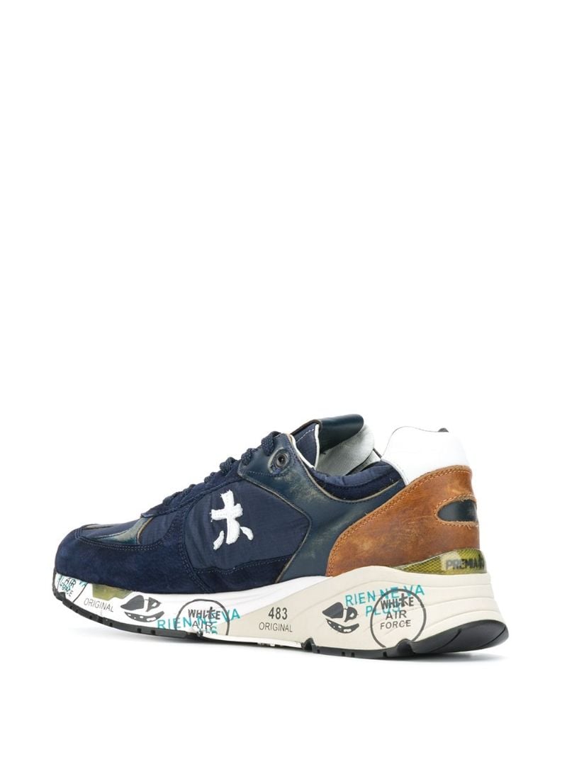 Blue Mase Low Top Leather Sneakers