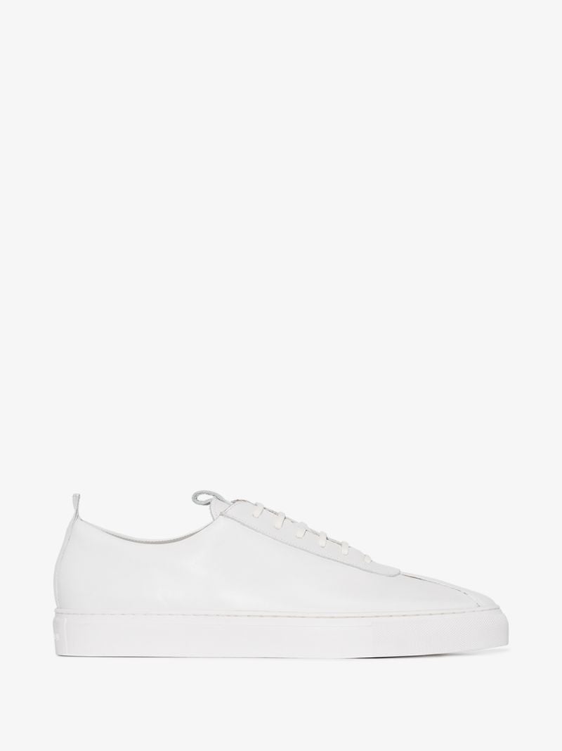 White Low Top Leather Sneakers